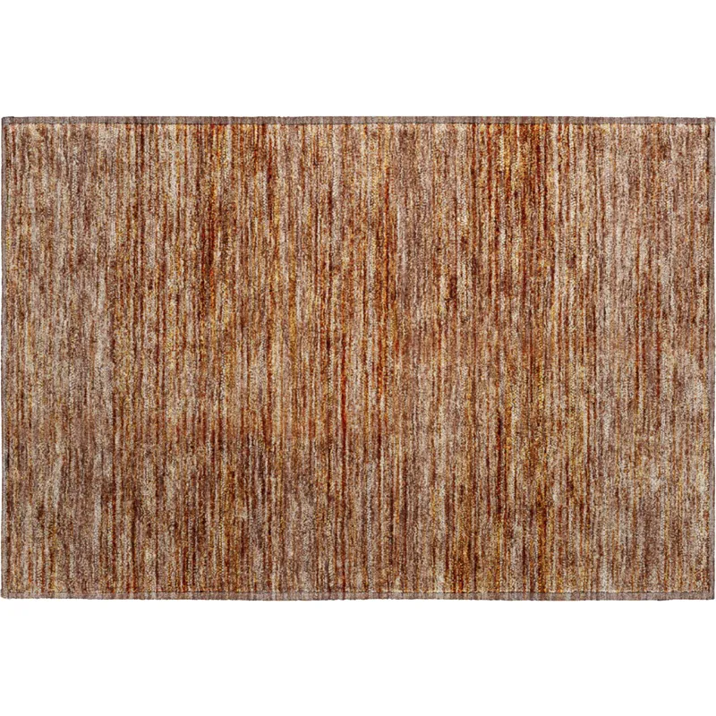 Luxury Washable Indoor/Outdoor Soft Essentials Copper 1\'8\" x 2\'6\" Rug