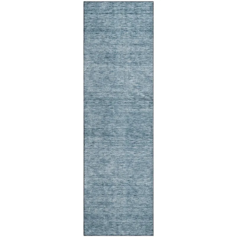 Luxury Washable Indoor/Outdoor Soft Essentials Denim 2\'3\" x 7\'6\" Runner Rug