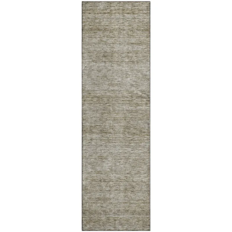 Luxury Washable Indoor/Outdoor Soft Essentials Flax 2\'3\" x 7\'6\" Runner Rug