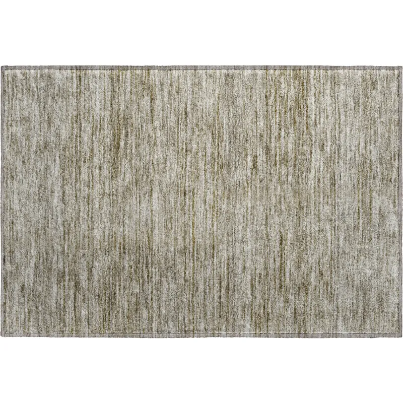 Luxury Washable Indoor/Outdoor Soft Essentials Flax 1\'8\" x 2\'6\" Rug
