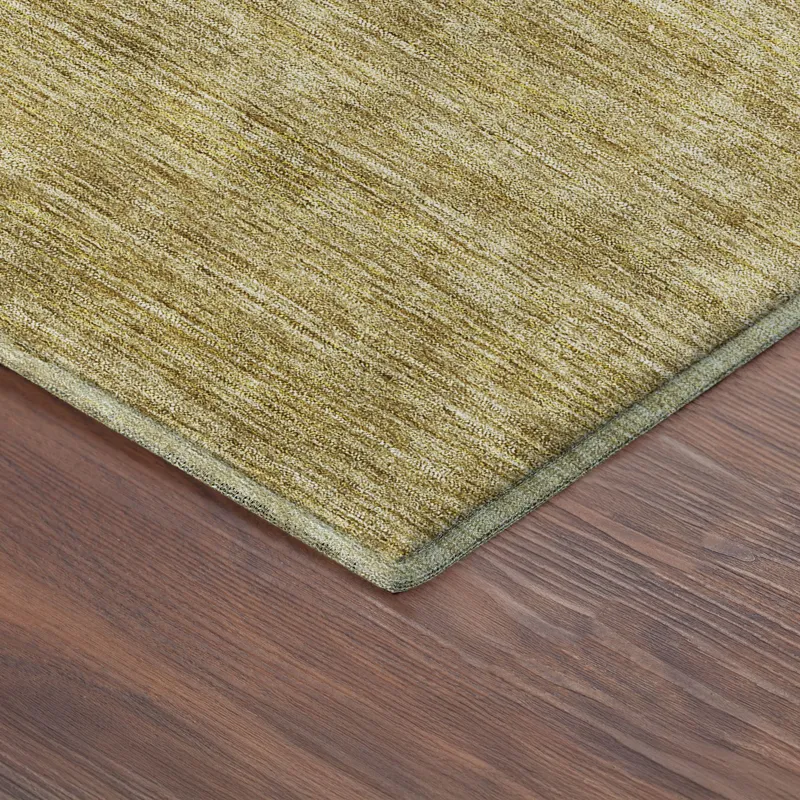 Luxury Washable Indoor/Outdoor Soft Essentials Gold 1\'8\" x 2\'6\" Rug