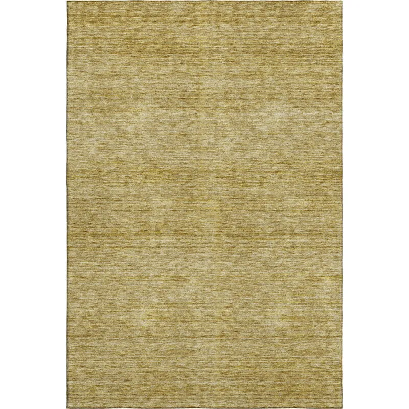 Luxury Washable Indoor/Outdoor Soft Essentials Gold 5\' x 7\'6\" Rug