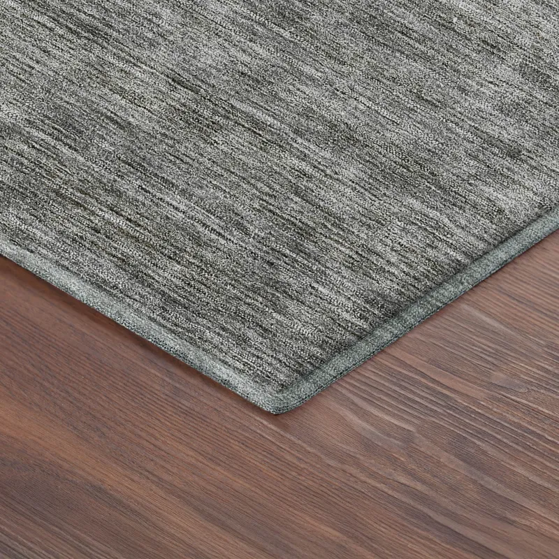 Luxury Washable Indoor/Outdoor Soft Essentials Gray 8\' x 10\' Rug