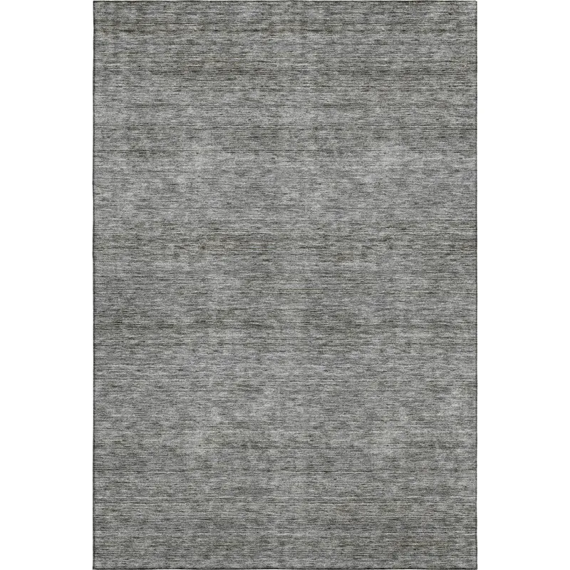 Luxury Washable Indoor/Outdoor Soft Essentials Gray 8\' x 10\' Rug