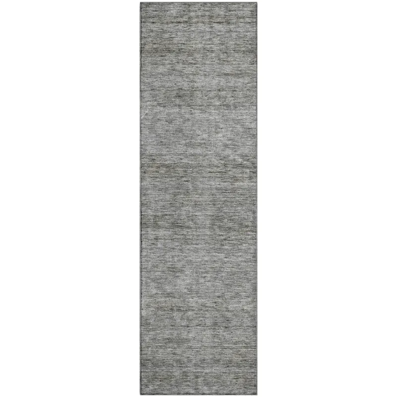 Luxury Washable Indoor/Outdoor Soft Essentials Gray 2\'3\" x 7\'6\" Runner Rug