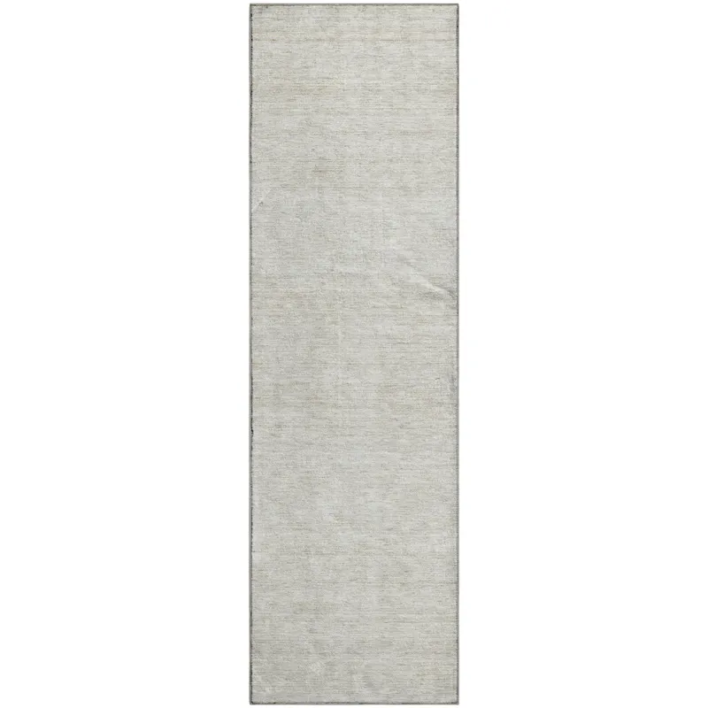 Luxury Washable Indoor/Outdoor Soft Essentials Ivory 2\'3\" x 7\'6\" Runner Rug