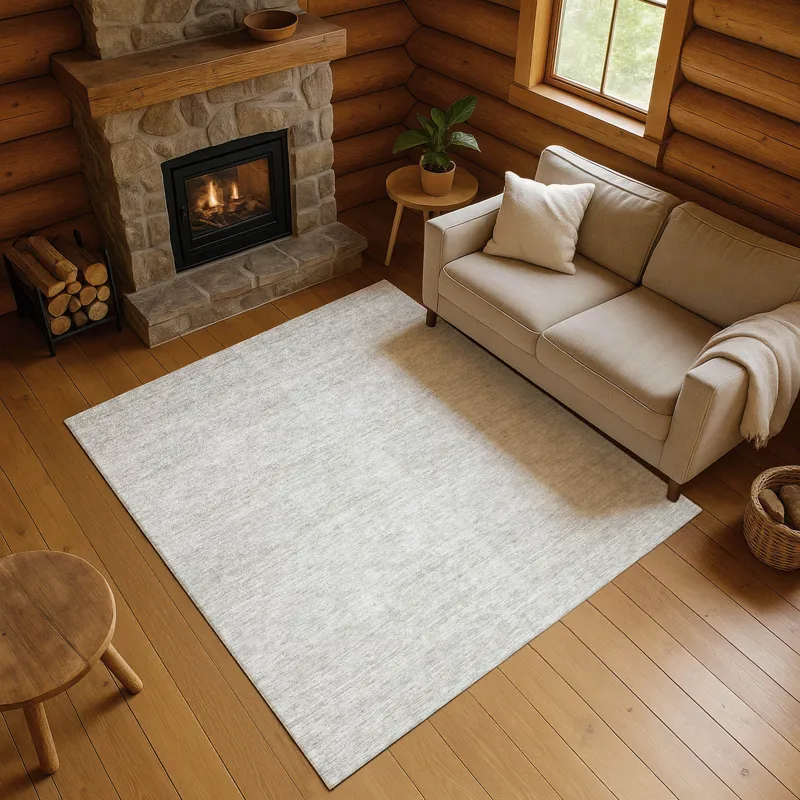 Luxury Washable Indoor/Outdoor Soft Essentials Linen 2\'6\" x 3\'10\" Rug
