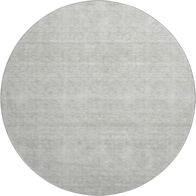 Luxury Washable Indoor/Outdoor Soft Essentials Linen 8\' x 8\' Round Rug