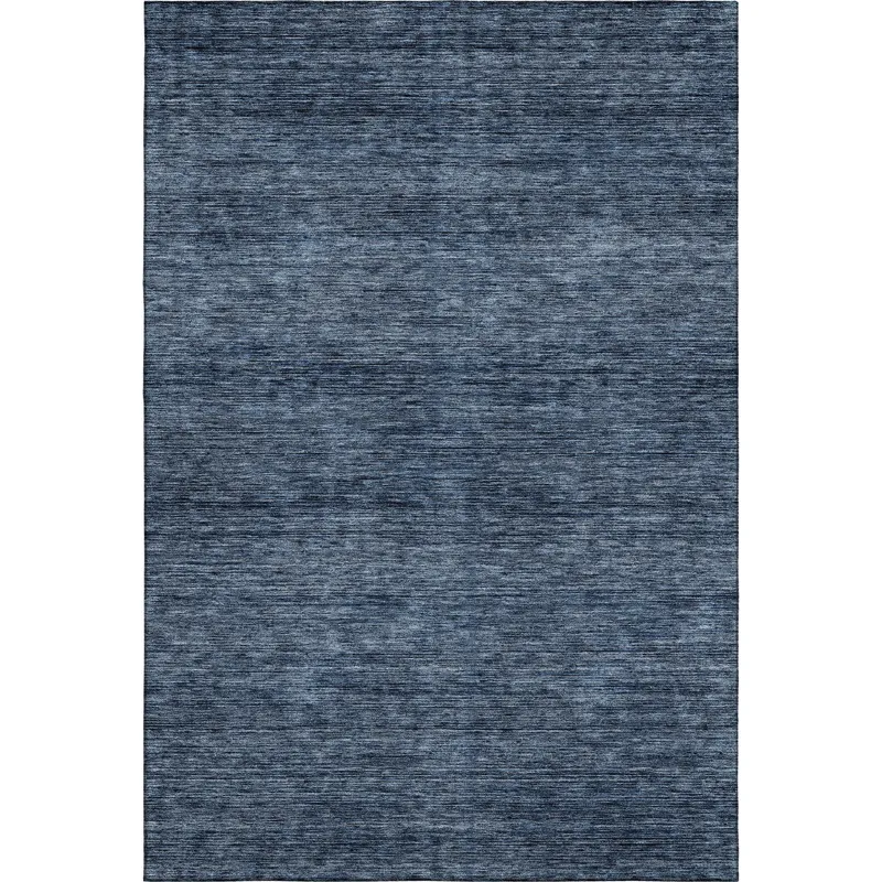 Luxury Washable Indoor/Outdoor Soft Essentials Navy 10\' x 14\' Rug