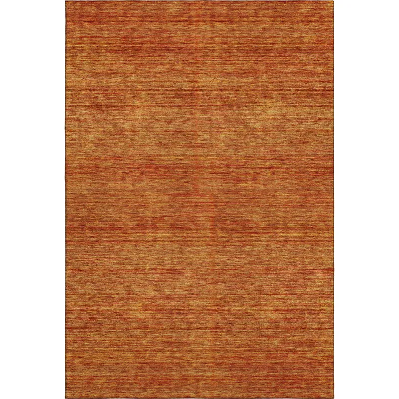 Luxury Washable Indoor/Outdoor Soft Essentials Orange 9\' x 12\' Rug