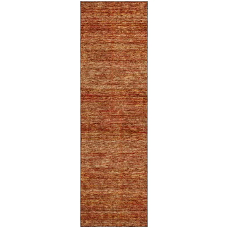 Luxury Washable Indoor/Outdoor Soft Essentials Paprika 2\'3\" x 7\'6\" Runner Rug
