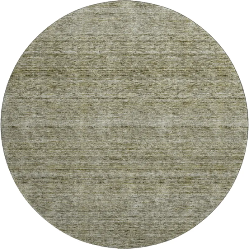 Luxury Washable Indoor/Outdoor Soft Essentials Sage 8\' x 8\' Round Rug