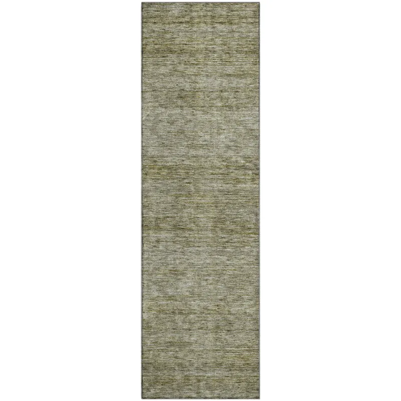 Luxury Washable Indoor/Outdoor Soft Essentials Sage 2\'3\" x 7\'6\" Runner Rug