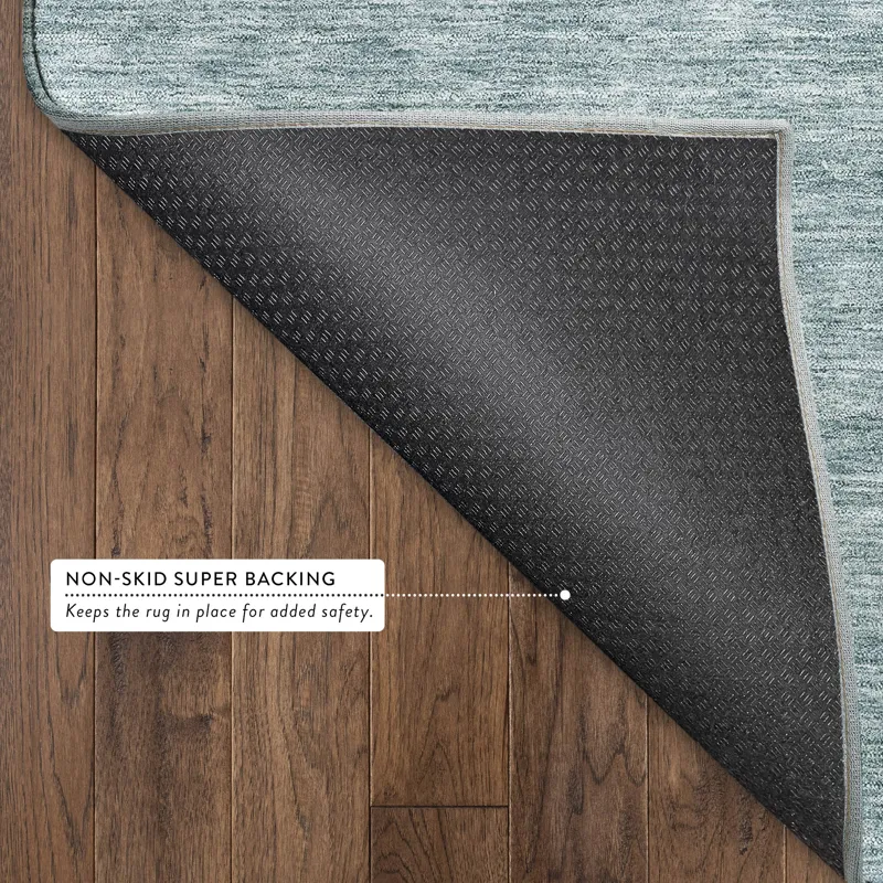 Luxury Washable Indoor/Outdoor Soft Essentials Sky 2\'6\" x 3\'10\" Rug