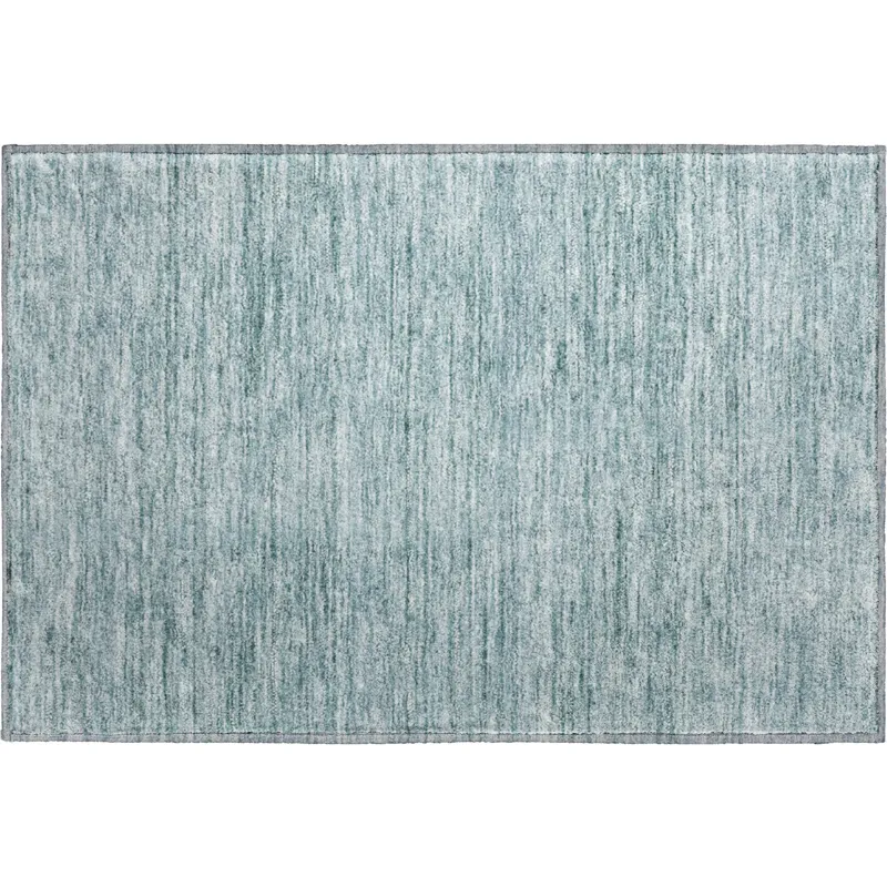 Luxury Washable Indoor/Outdoor Soft Essentials Sky 1\'8\" x 2\'6\" Rug