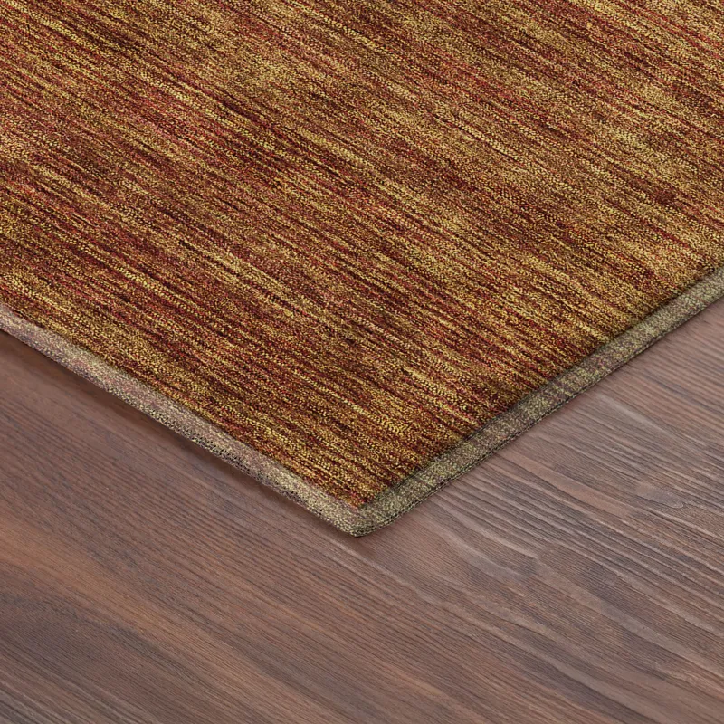 Luxury Washable Indoor/Outdoor Soft Essentials Terracotta 2\'6\" x 3\'10\" Rug