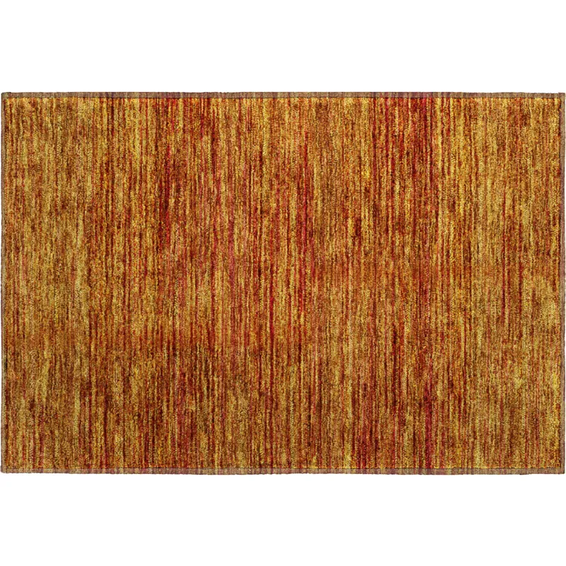 Luxury Washable Indoor/Outdoor Soft Essentials Terracotta 1\'8\" x 2\'6\" Rug