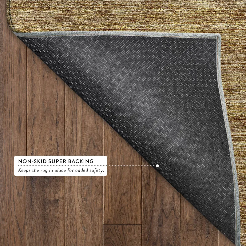 Luxury Washable Indoor/Outdoor Soft Essentials Walnut 9\' x 12\' Rug