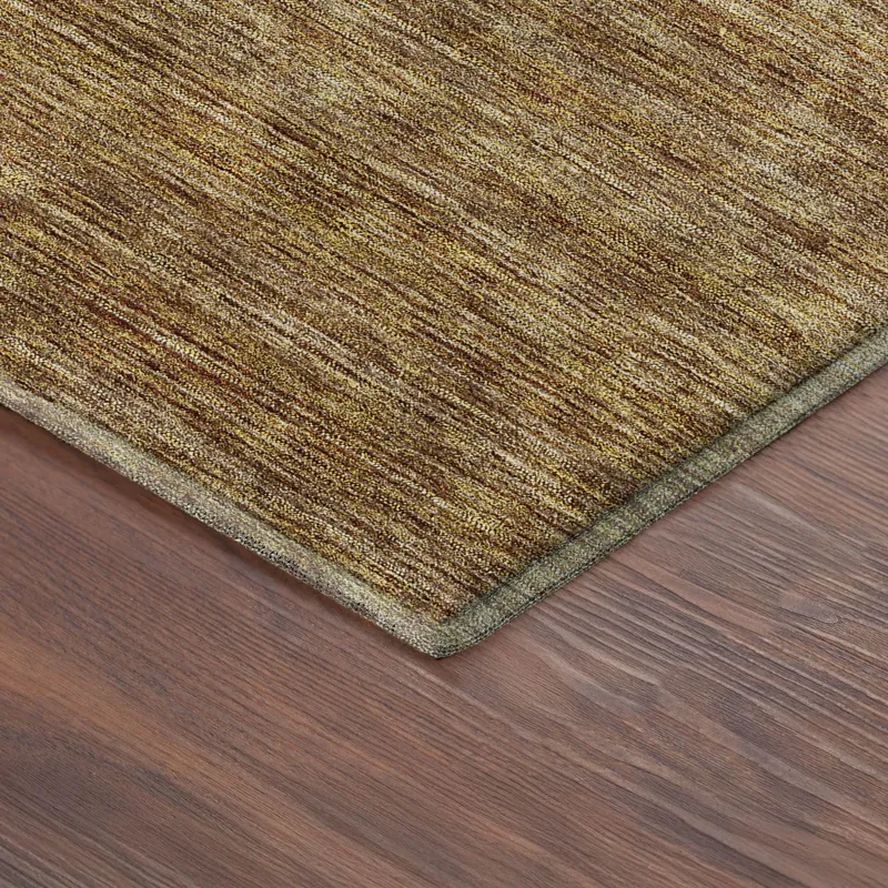 Luxury Washable Indoor/Outdoor Soft Essentials Walnut 9\' x 12\' Rug