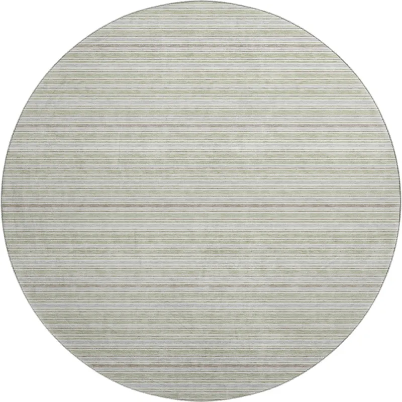 Luxury Washable Indoor/Outdoor Soft Essentials Celery 8\' x 8\' Round Rug