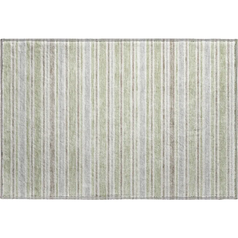 Luxury Washable Indoor/Outdoor Soft Essentials Celery 1\'8\" x 2\'6\" Rug