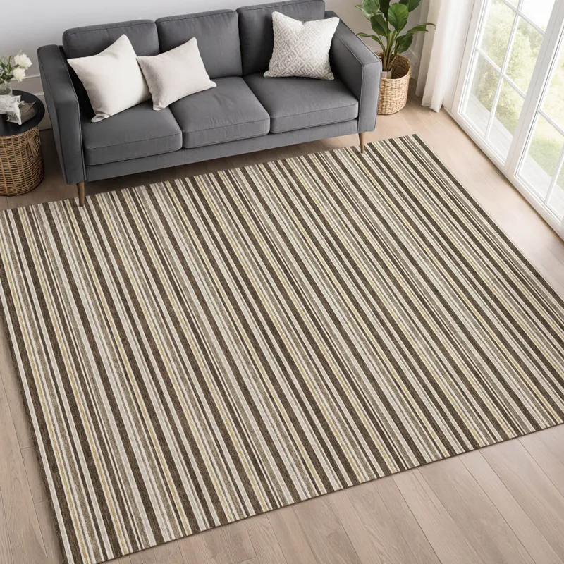 Luxury Washable Indoor/Outdoor Soft Essentials Chocolate 8\' x 10\' Rug