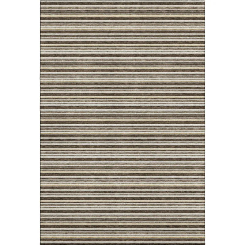 Luxury Washable Indoor/Outdoor Soft Essentials Chocolate 8\' x 10\' Rug