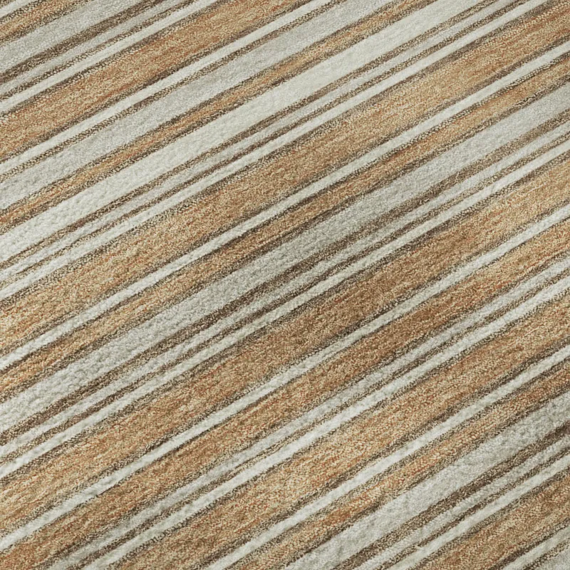 Luxury Washable Indoor/Outdoor Soft Essentials Copper 9\' x 12\' Rug