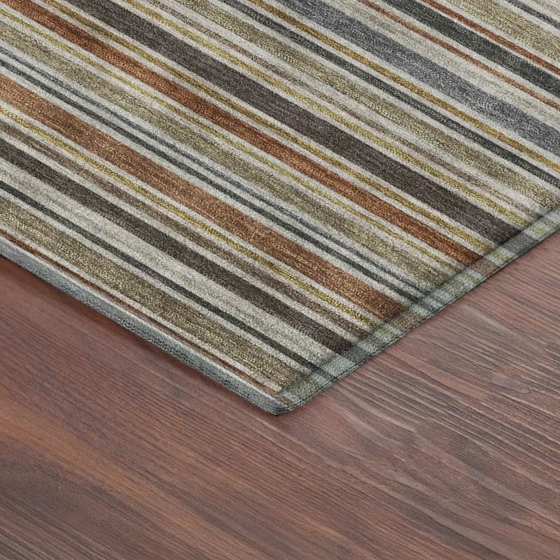 Luxury Washable Indoor/Outdoor Soft Essentials Earth 2\'3\" x 7\'6\" Runner Rug