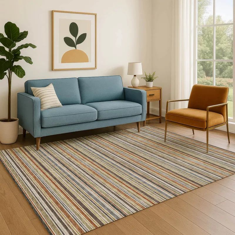 Luxury Washable Indoor/Outdoor Soft Essentials Earth 3\' x 5\' Rug