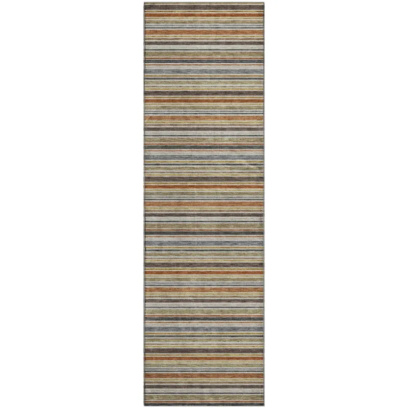 Luxury Washable Indoor/Outdoor Soft Essentials Earth 2\'3\" x 7\'6\" Runner Rug