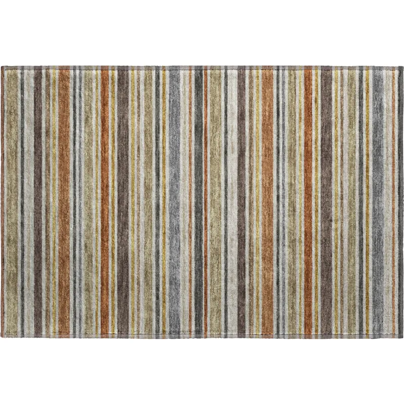 Luxury Washable Indoor/Outdoor Soft Essentials Earth 1\'8\" x 2\'6\" Rug