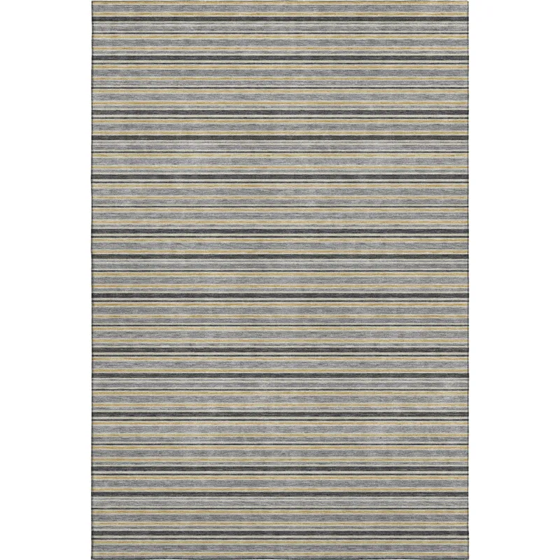 Luxury Washable Indoor/Outdoor Soft Essentials Granite 2\'6\" x 3\'10\" Rug