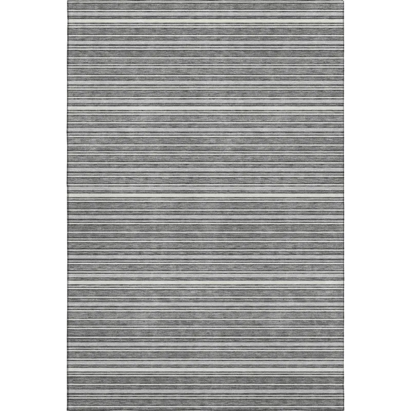 Luxury Washable Indoor/Outdoor Soft Essentials Gray 9\' x 12\' Rug