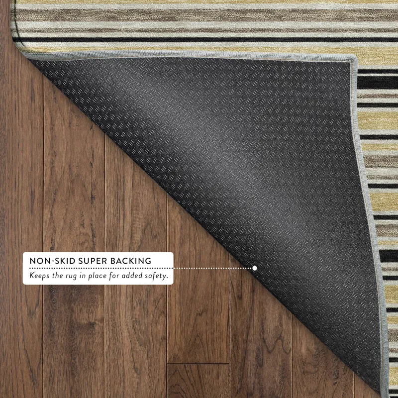 Luxury Washable Indoor/Outdoor Soft Essentials Honey 1\'8\" x 2\'6\" Rug