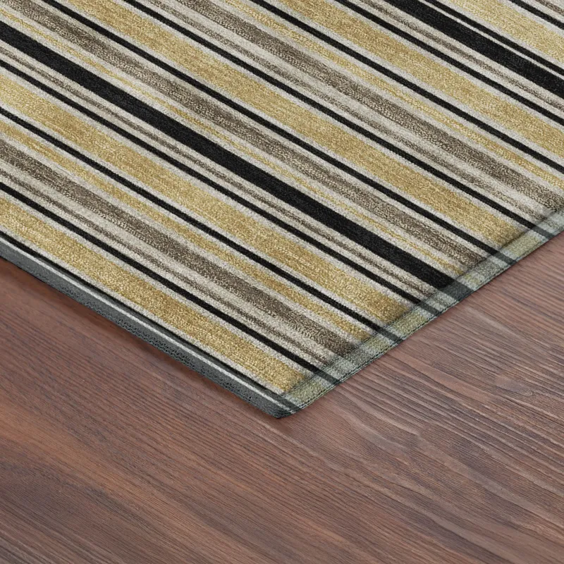 Luxury Washable Indoor/Outdoor Soft Essentials Honey 1\'8\" x 2\'6\" Rug