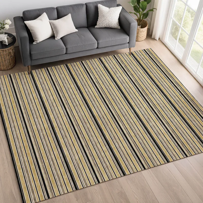 Luxury Washable Indoor/Outdoor Soft Essentials Honey 3\' x 5\' Rug