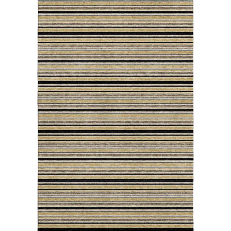 Luxury Washable Indoor/Outdoor Soft Essentials Honey 3\' x 5\' Rug