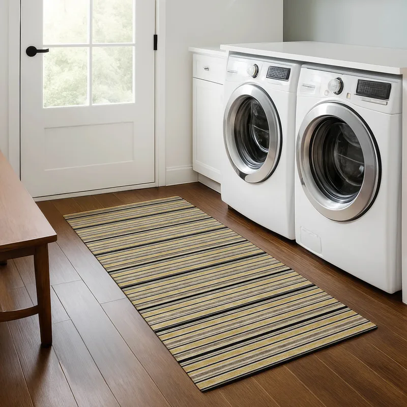 Luxury Washable Indoor/Outdoor Soft Essentials Honey 2\'3\" x 7\'6\" Runner Rug
