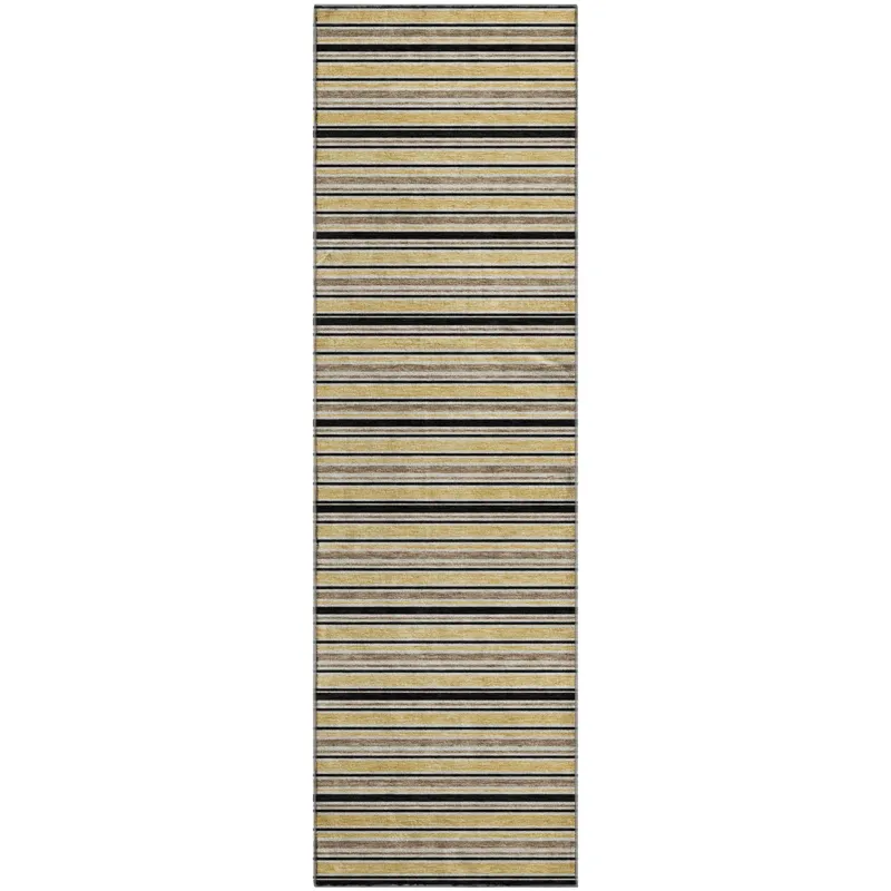 Luxury Washable Indoor/Outdoor Soft Essentials Honey 2\'3\" x 7\'6\" Runner Rug
