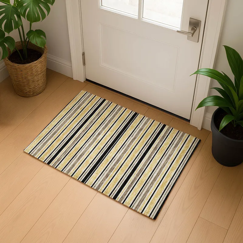 Luxury Washable Indoor/Outdoor Soft Essentials Honey 1\'8\" x 2\'6\" Rug