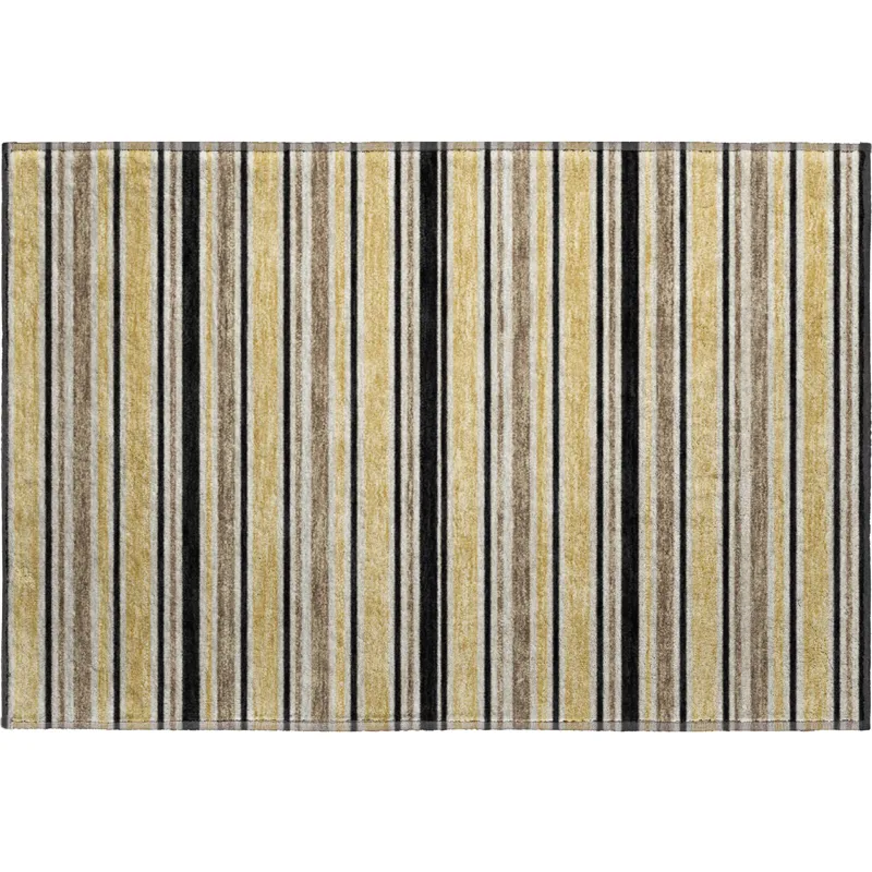Luxury Washable Indoor/Outdoor Soft Essentials Honey 1\'8\" x 2\'6\" Rug