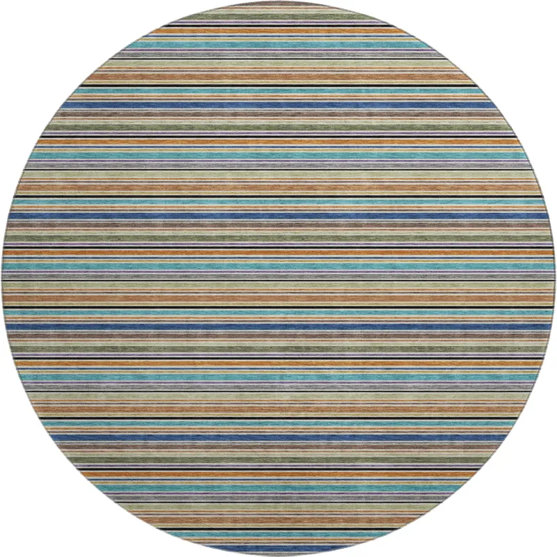 Luxury Washable Indoor/Outdoor Soft Essentials Jewel 8\' x 8\' Round Rug