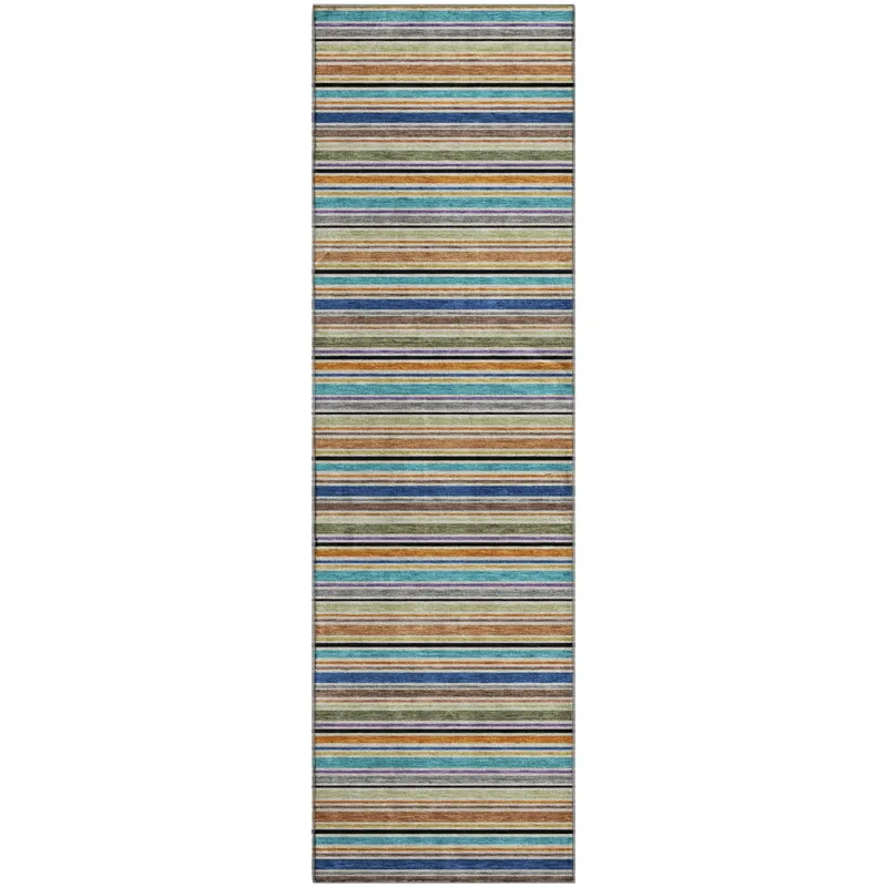 Luxury Washable Indoor/Outdoor Soft Essentials Jewel 2\'3\" x 7\'6\" Runner Rug