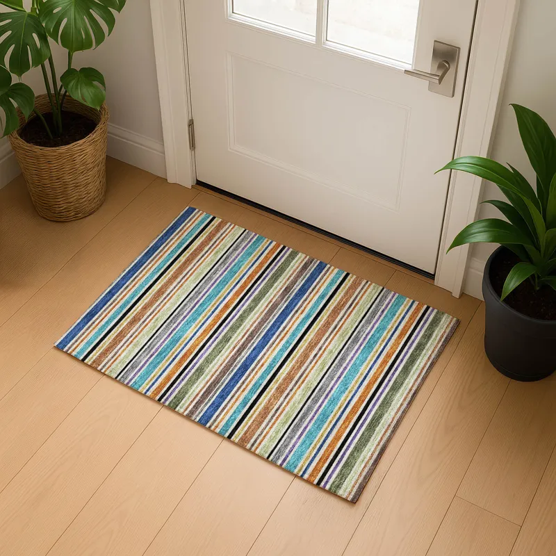 Luxury Washable Indoor/Outdoor Soft Essentials Jewel 1\'8\" x 2\'6\" Rug