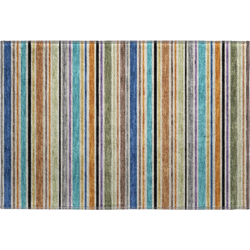 Luxury Washable Indoor/Outdoor Soft Essentials Jewel 1\'8\" x 2\'6\" Rug