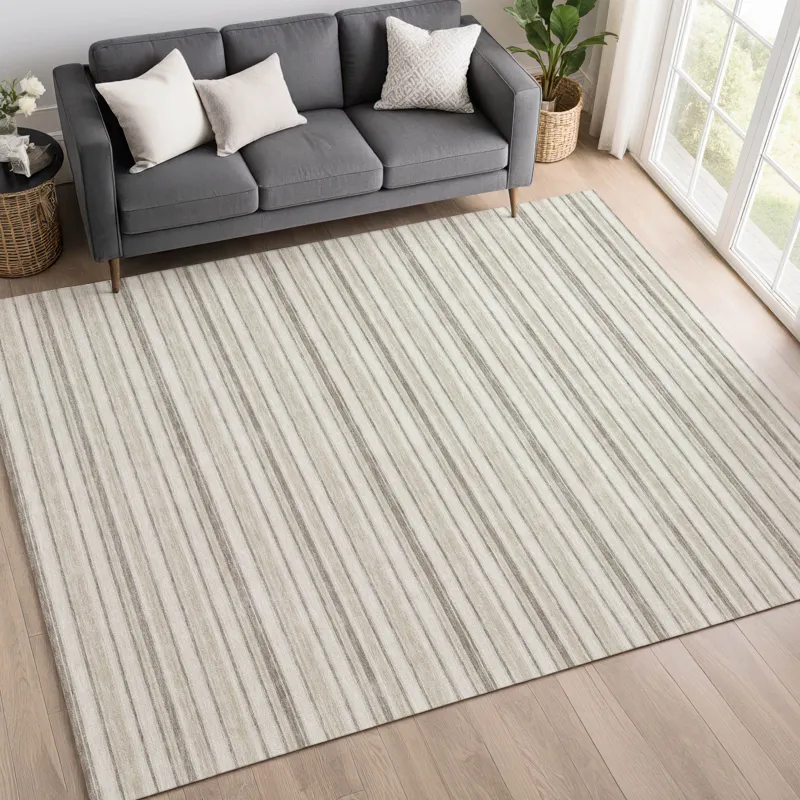 Luxury Washable Indoor/Outdoor Soft Essentials Linen 2\'6\" x 3\'10\" Rug