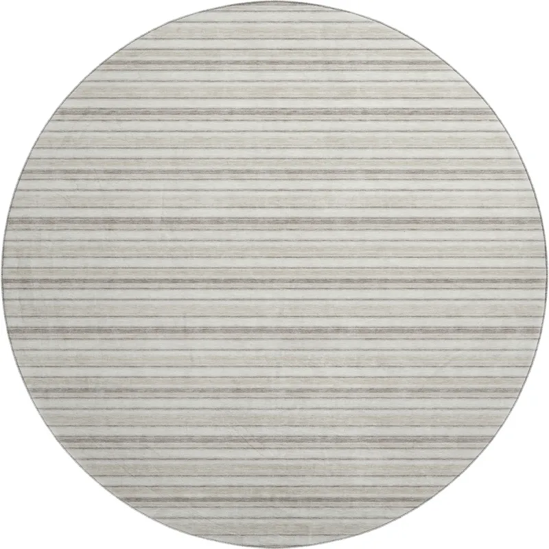 Luxury Washable Indoor/Outdoor Soft Essentials Linen 8\' x 8\' Round Rug