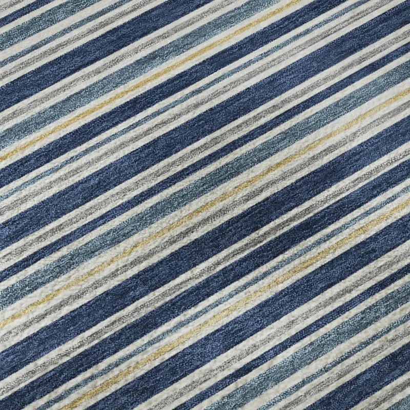 Luxury Washable Indoor/Outdoor Soft Essentials Navy 2\'6\" x 3\'10\" Rug