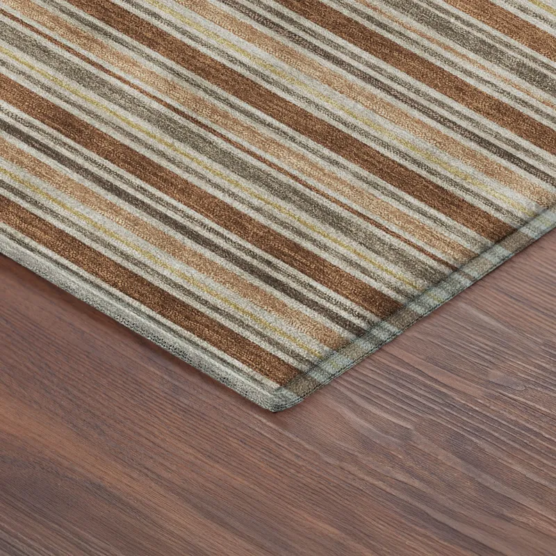 Luxury Washable Indoor/Outdoor Soft Essentials Paprika 1\'8\" x 2\'6\" Rug